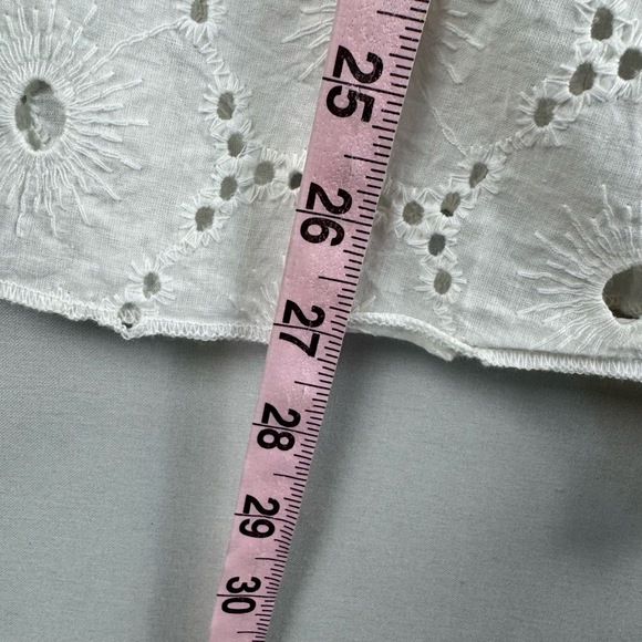 Platinum Tunic Top Womens Small Medium White Eyelet Embroidery Lagenlook NEW - Picture 8 of 12